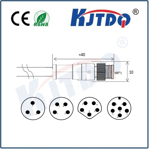 M8連接器 A型-澆鑄電纜系列 直頭