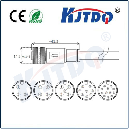 M12連接器 A型-澆鑄電纜屏蔽系列 直頭